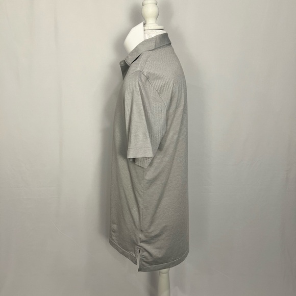 Peter Millar Men's Light Gray Polo - Short Sleeve Knit - Picture 5 of 10